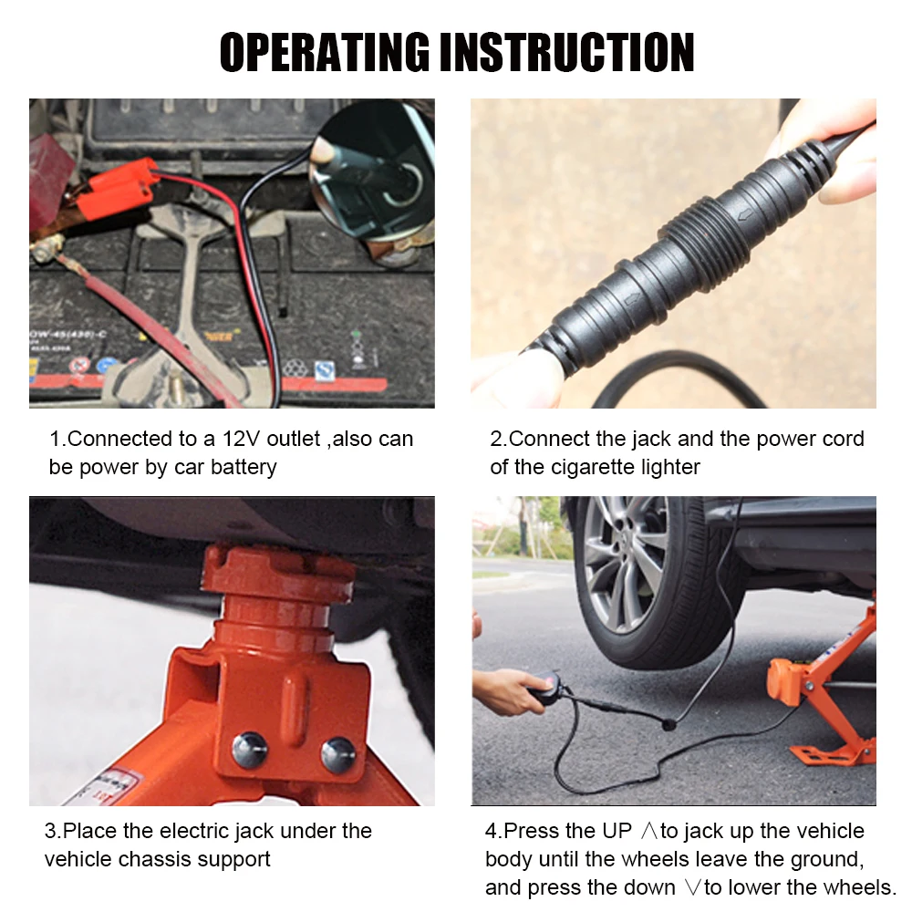 DC 12 В 3 тонны электрический ножничный подъемный винт домкрат Авто подъемные