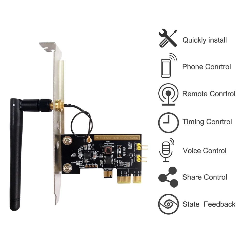 Новейший Wi-Fi Беспроводной смарт-переключатель релейный модуль мини PCI-E карта