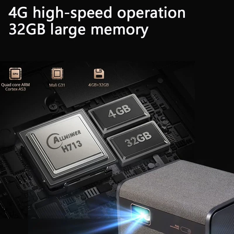 Портативный HD-проектор DITONG J10 с поддержкой 4K Full HD киноигр 4G 32G видео домашний кинотеатр WiFi Android Beam PK DLP проектор (art.: 3920d47848041) - 3920d47848041