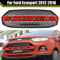 modified for ford ecosport 2012 2013 2014 2015 2016 abs front racing grille upper bumper cover grills auto mask racing grill