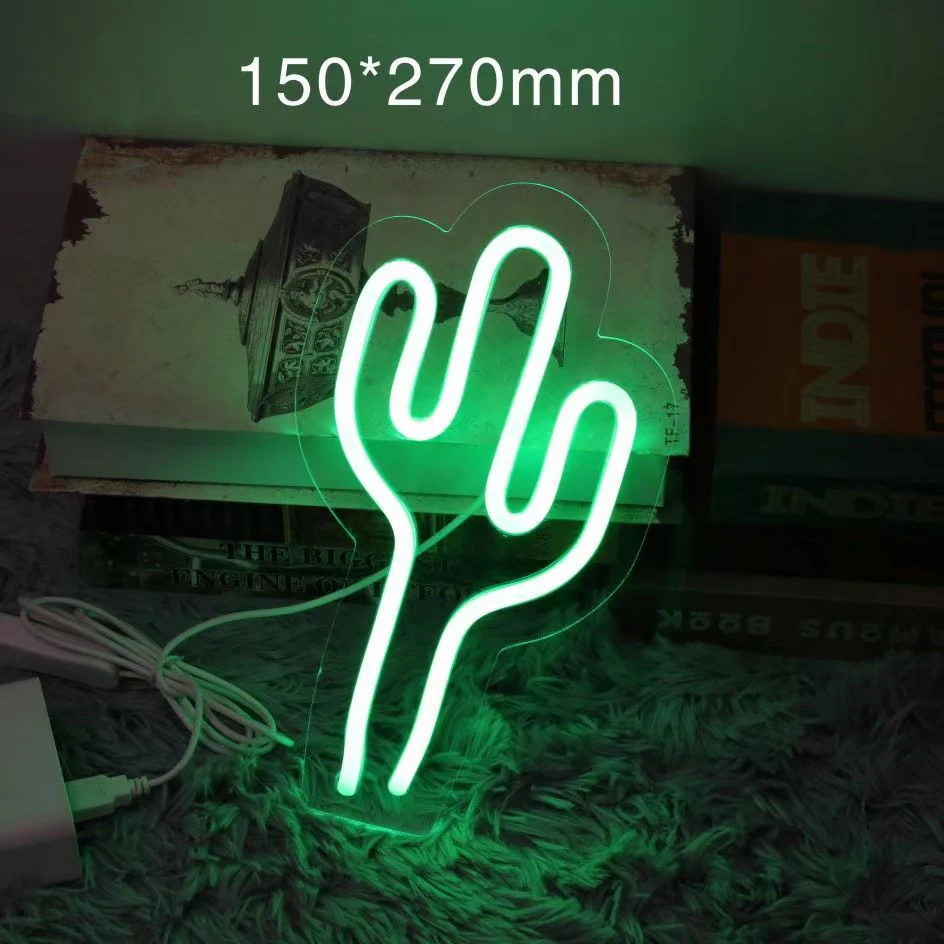 

Светильник в виде кактуса, неоновый светильник с логотипом, облако, ночник, USB, детская комната, семейная атмосферная лампа, подарок на день рождения, Свадебный декор