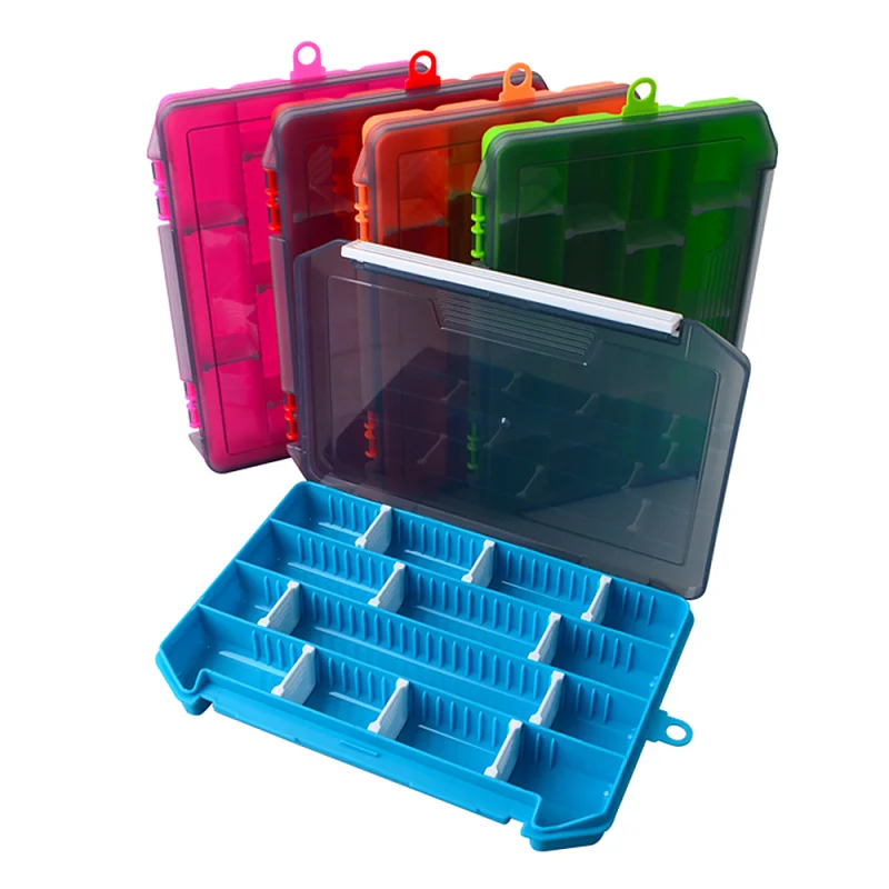 

Fishing Tackle Box Storage Trays with Removable Dividers Fishing Lures Hooks Accessories Storage Organizer Box