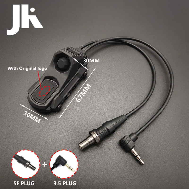 Тактический удлиненный переключатель давления UN нейлон PEQ15 DBAL A2 лазерный фонарик