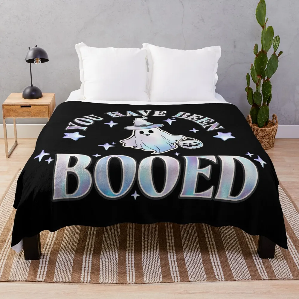 Хэллоуин Голографический Бу Сезон ты был боунным Плед Одеяло Одеяла и пледы
