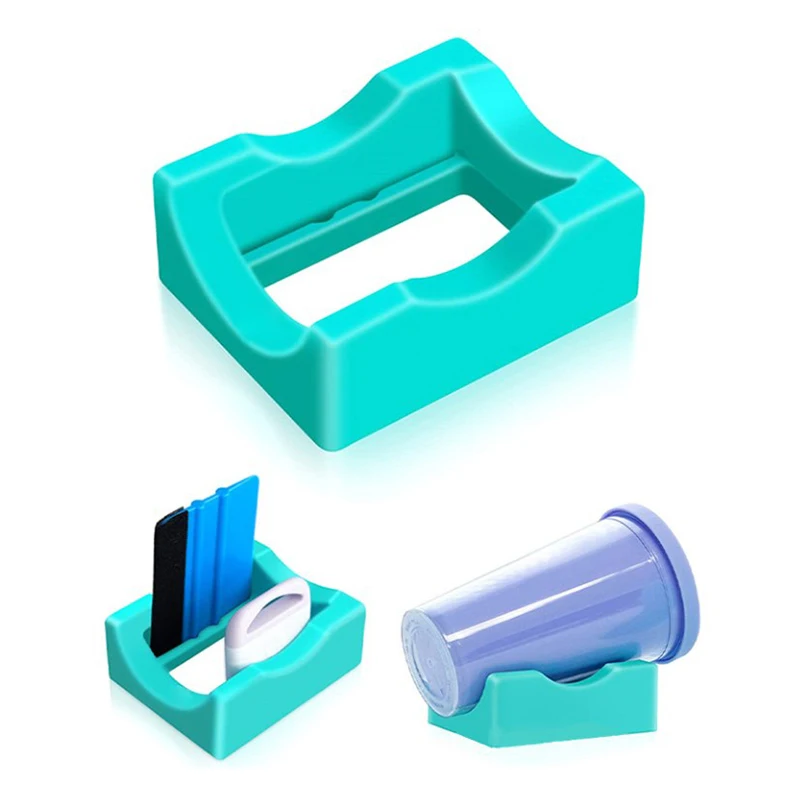 

Mug Glass Cup Cradle Silicone Cup Holder With Builts-In Slot Tumbler Holder For Crafts Decals Tumbler Stand Curvature Supports