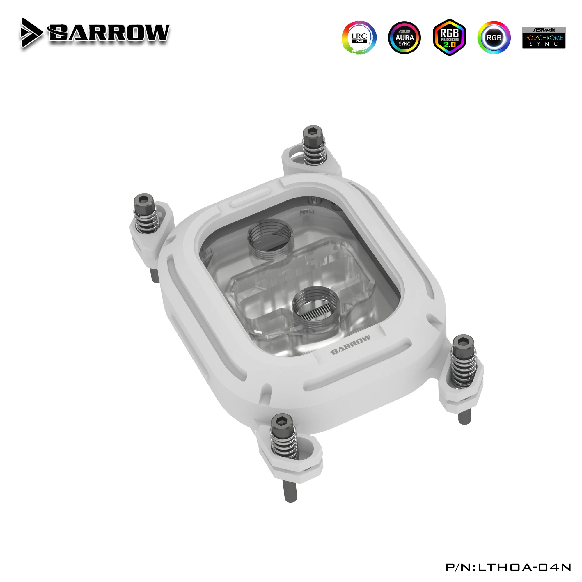 Фото Водяной охлаждающий блок BARROW для процессоров AMD платформ AM5, AM4, AM3+, FM2, с разъемом G1/4