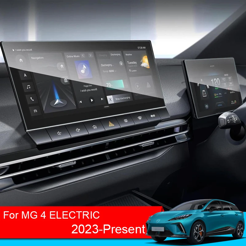 

Car Dashboard Display Film For MG 4 Electric 2023-Present 10.25" GPS Navigation Monitor Screen Protect Film Glass Auto Accessory