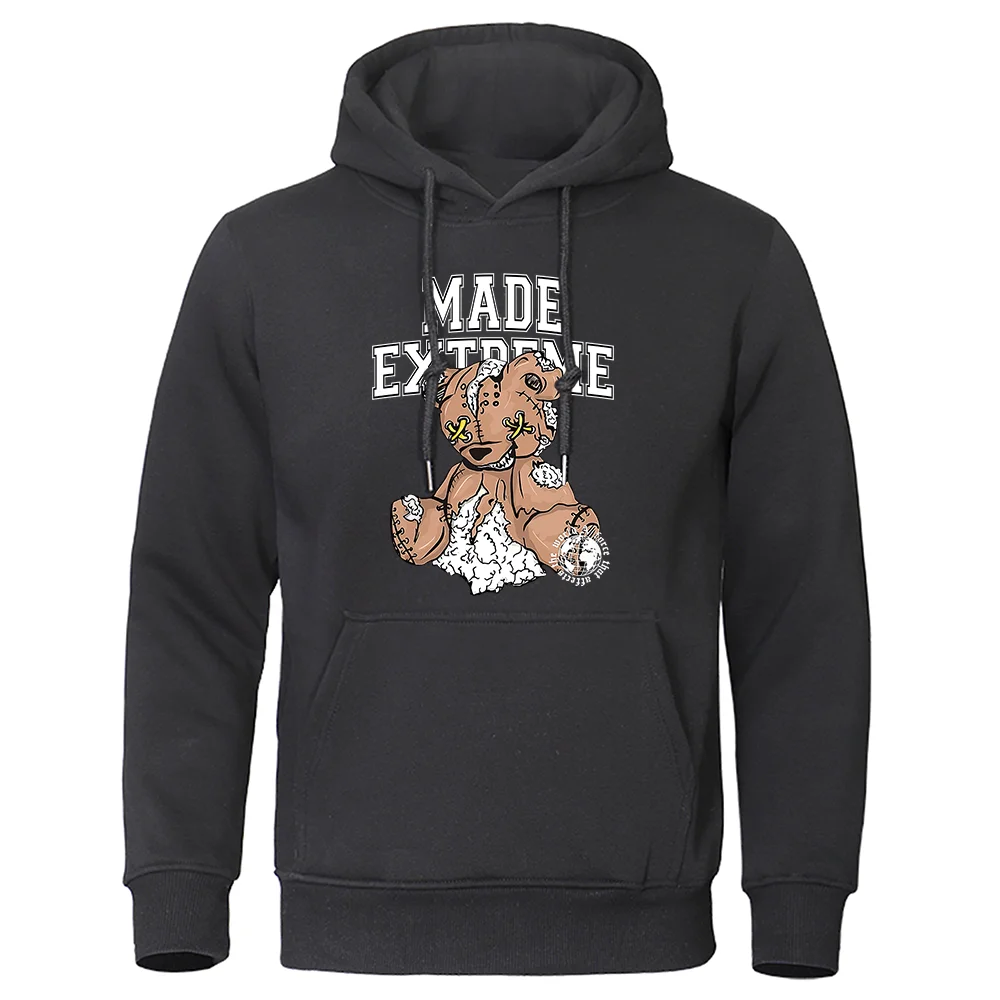 

Мужская Флисовая Толстовка с капюшоном и круглым вырезом, с карманами