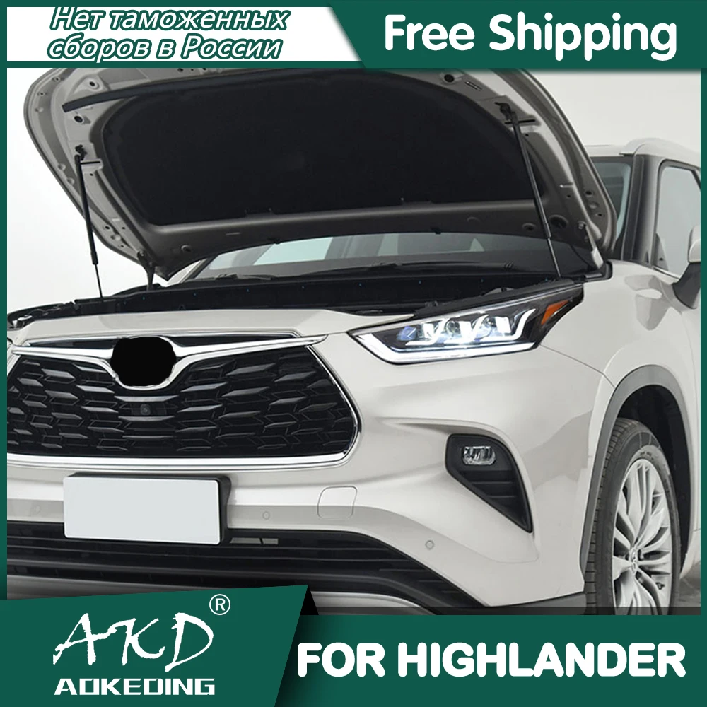 Автомобильные фары для Toyota Highlander 2021-2022 DRL Hella светодиодсветодиодный Биксеноновая