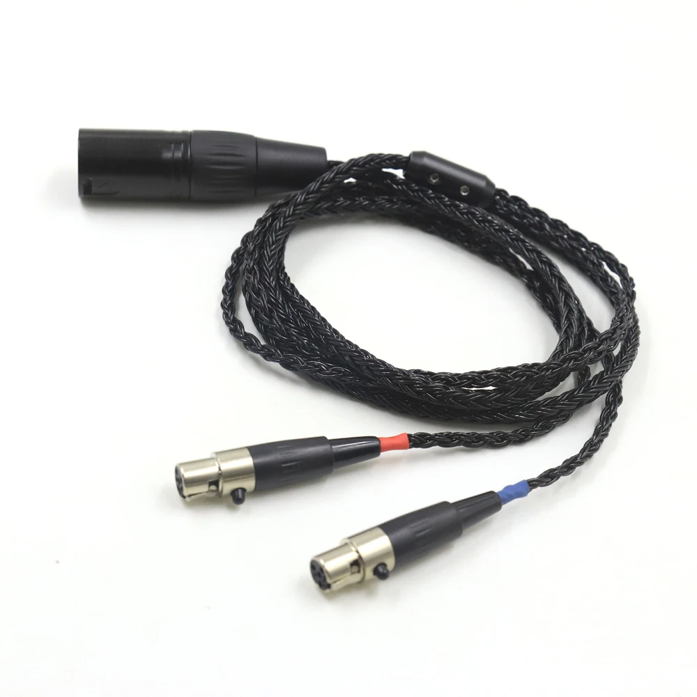 Новый сбалансированный кабель 16 Core HIFI 4pin XLR совместимый с Audeze LCD-2 LCD-3 LCD-4 LCD-X LCD-XC