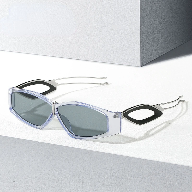 

Retro Punk Irregular Cat Eye Women Sunglasses Fashion Unique Metal Hollow Legs Shades UV400 Men Trending Sun Glasses