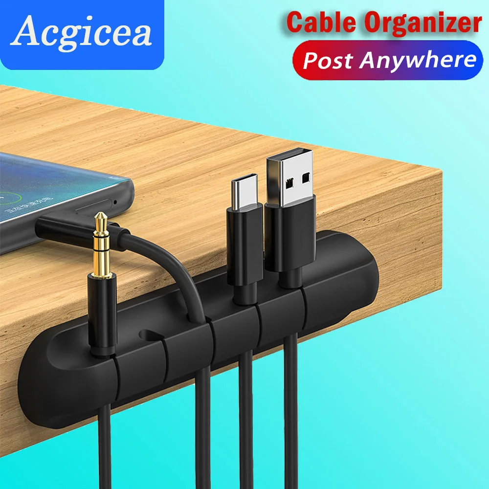 

Acgicea Кабельный органайзер, зажимы для управления, держатель для кабеля для мыши, наушников, провода, органайзер, протектор, силиконовый стол,...