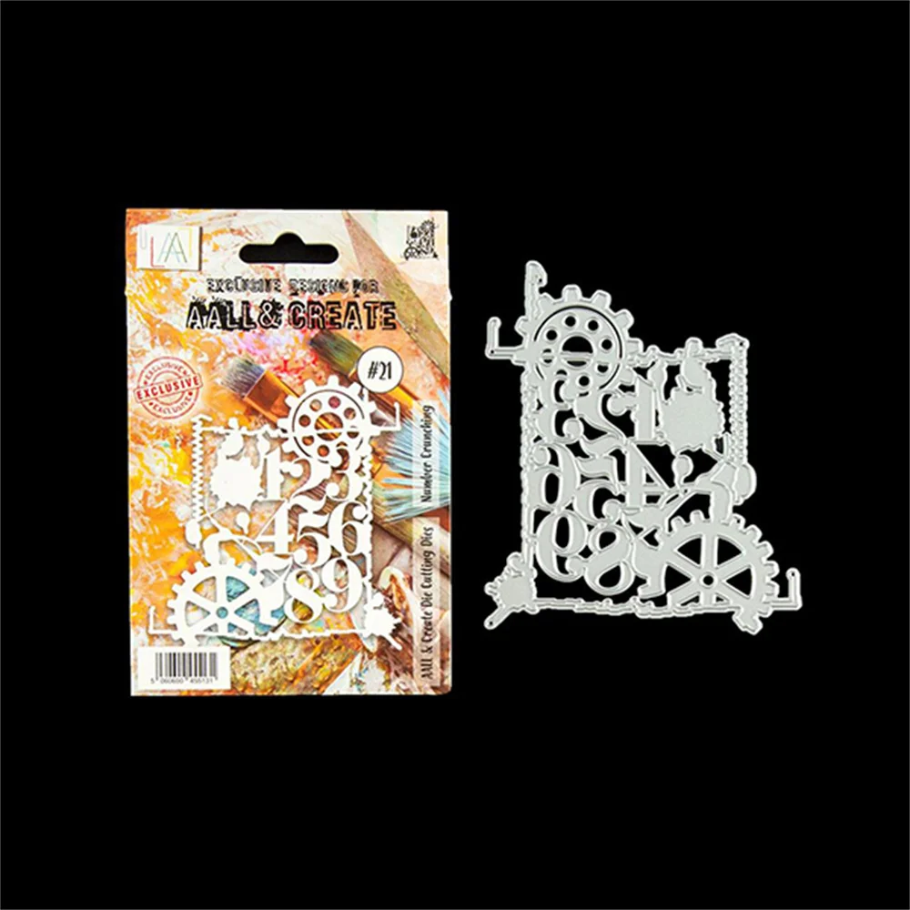 

2022 Newest Digital Spinner Pattern Metal Cutting Dies Scrapbook Diy Greeting Cards Handmade Decorate Crafts Embossing Stencils