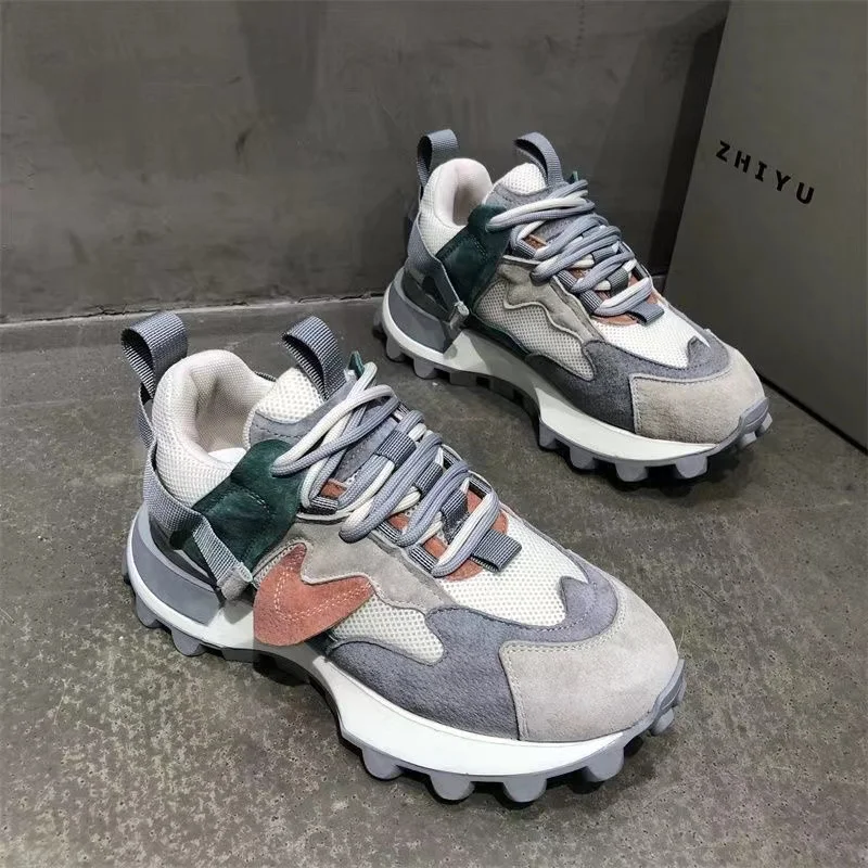 New Summer Breathable Pink Platform Shoes Women Non-slip Wear-resistant Women's Sports Shoes Comfortable Ladies Casual Sneakers