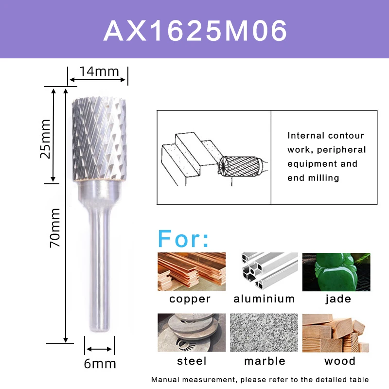 AX Double Cut Tungsten Carbide Rotary File Drill Milling Carving Bit Point Burr Die Grinder Abrasive Alloy Grinding Head Tool images - 6