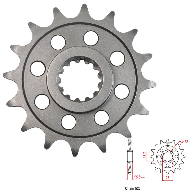

Передняя Звездочка для мотоцикла 520 для Honda NC750S NC750SA 14-20 NC750X 14-17 NC750XA 14-22 NC750XA 14-20 NC750XD 14-22 NC750D 14-20