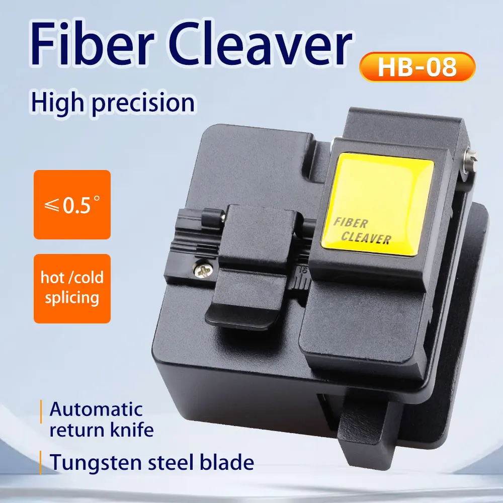 

FASO 1PCS HB-08 High Precision Cleaver Automatic Fiber Cleaver with Hot/Cold Splicing for Pigtail 0.9/3.0,Leather Cable