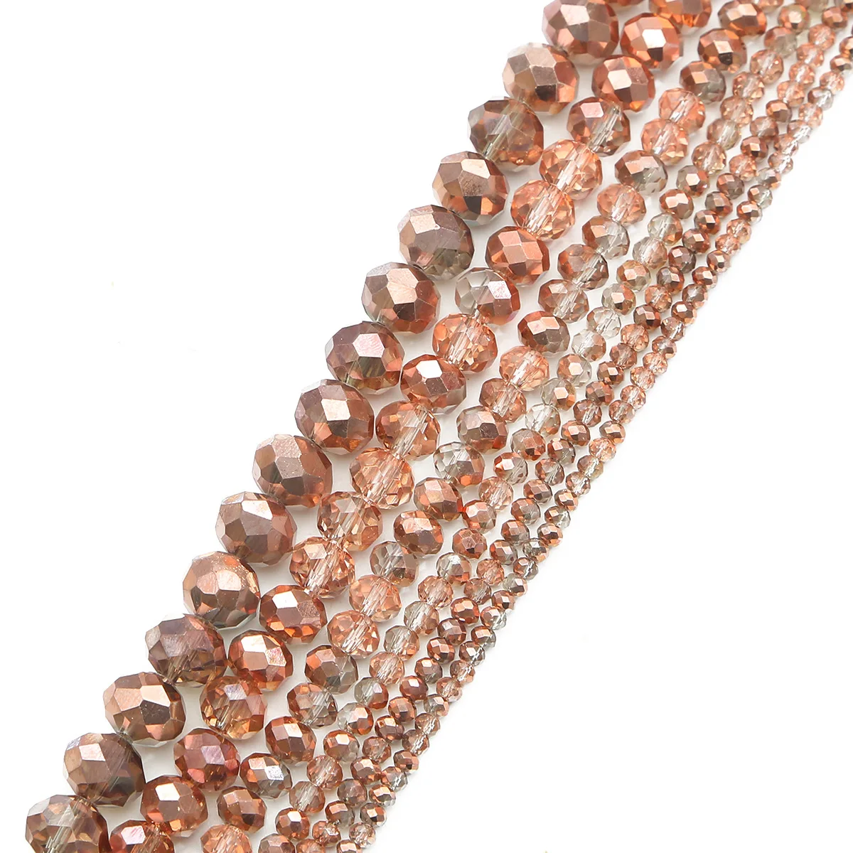 

185pcs/strand Faceted Glass Beads Bracelets Cut Face Natural Crystal Loose Beads for Jewelry Making Diy Necklaces Accessories