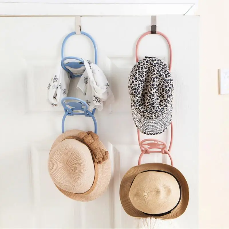 

Hat Holder Rack Creative 6 Pack Scarf Tie Hanger Durable Door Closet Hanger Cap Holder Rack Home Living Room Bathroom Gadget