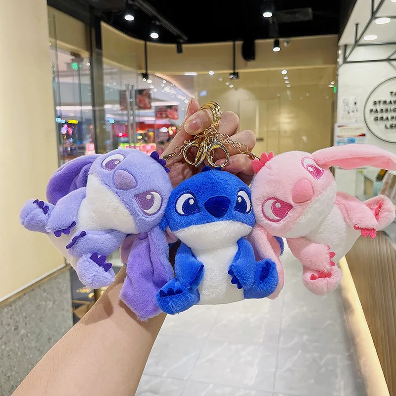 

3Style Disney Cartoon Anime Stitch Keychains Small Pendant Animals School Bag Hanging Christmas Birthday Gifts Kids Toys