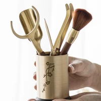 long handle tea brushes cleaning creative chinese copper tea brushes set high quality tools kitchen accessories