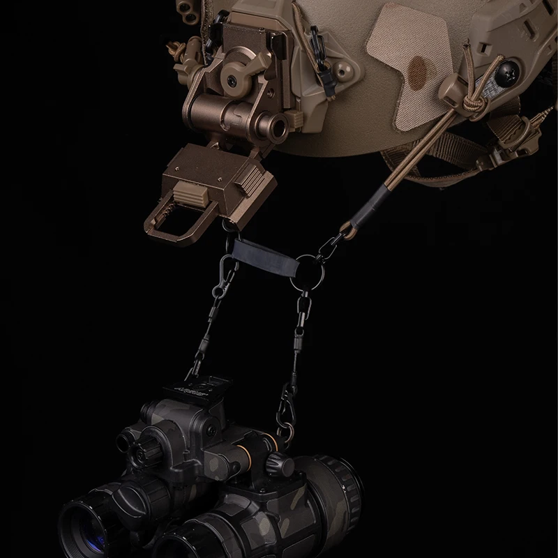 Фото 2 шт. тактические крепления для приборов ночного видения (NVG) V2 с эластичным ремнем-фиксатором (банджи-корд) для PVS7, PVS14, PVS31, для крепления на шлем в страйкболе №3
