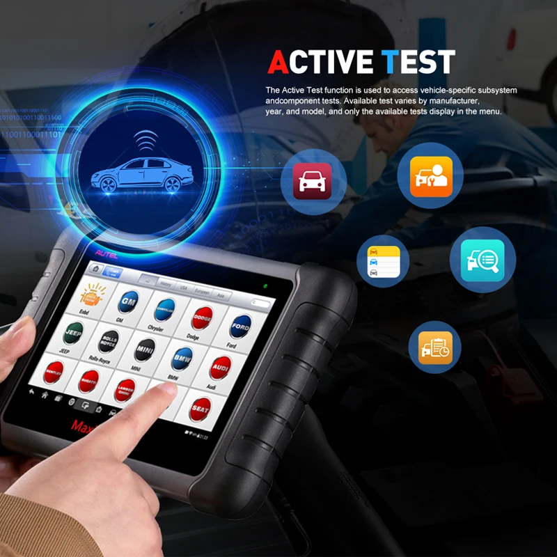 Autel MaxiCOM MK808 OBD2 сканер автомобильный диагностический инструмент активный тест