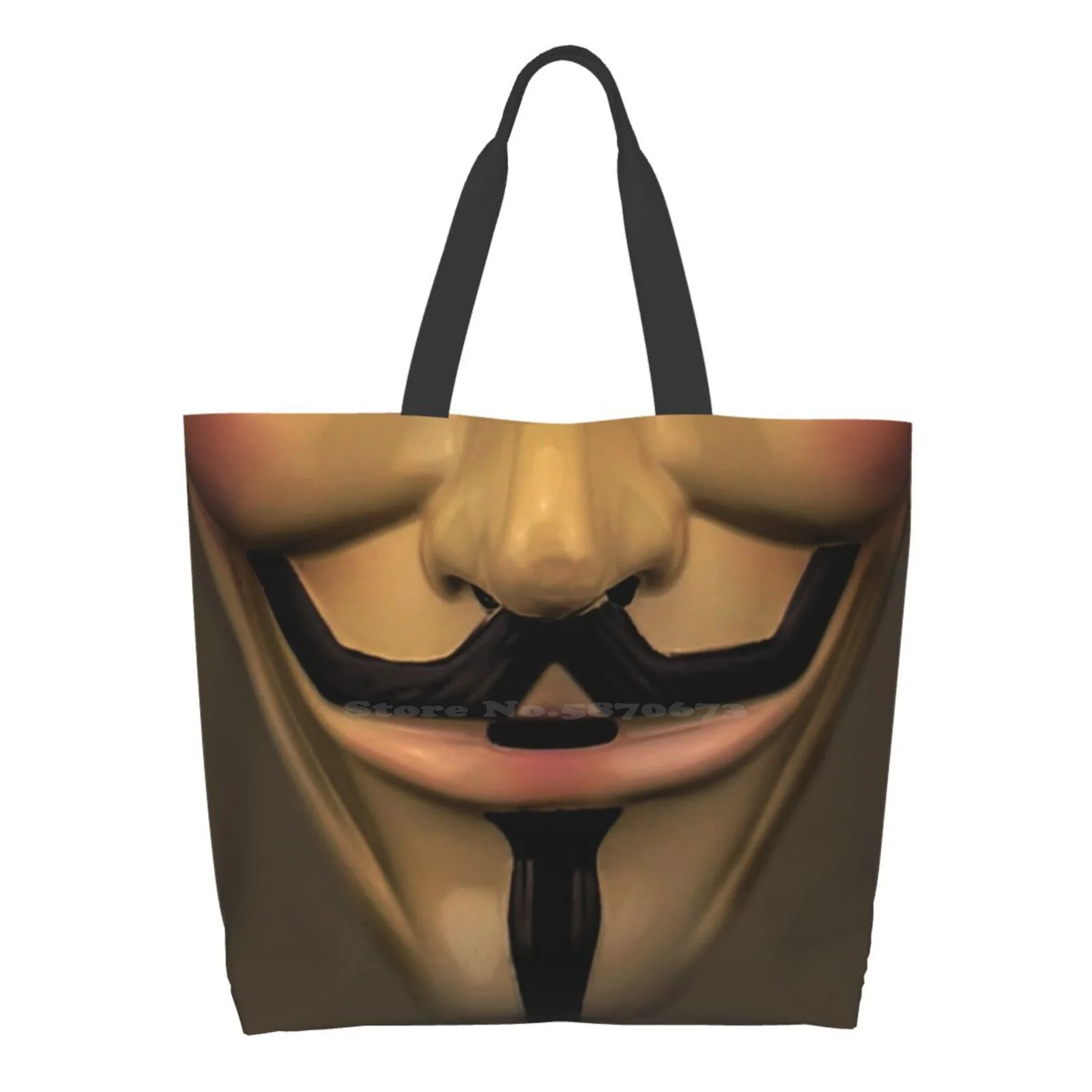 

Face Fitted Anonymous Guy Fawkes Shopping Bags Girls Fashion Casual Pacakge Hand Bag V For Vendetta V For Vendetta Face Movie