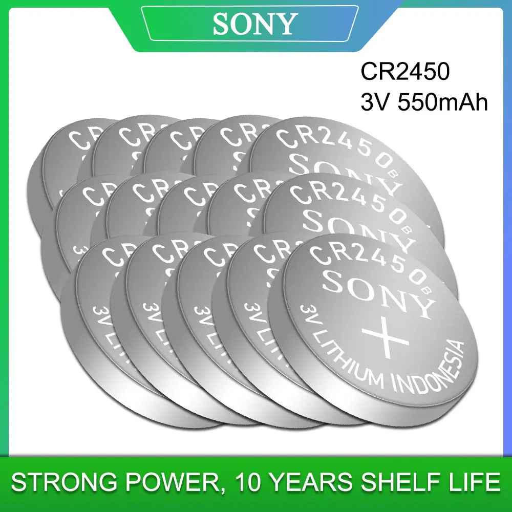 Sony 100% Original CR2450 CR 2450 3V Lithium Coin Watch Key Fobs Battery Batteries for Swatch Watch for LEXUS Car Control