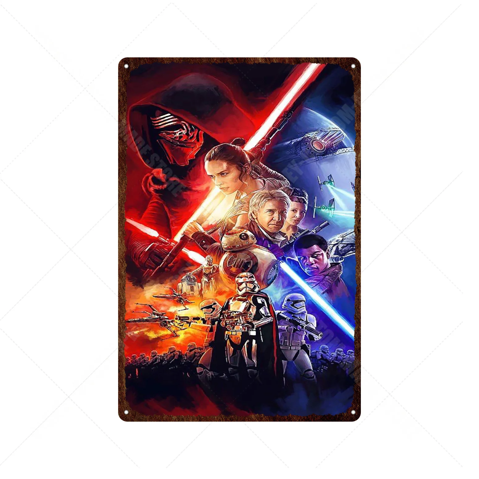 Плакаты из фильма Звездные войны жестяные таблички с изображением супергероев
