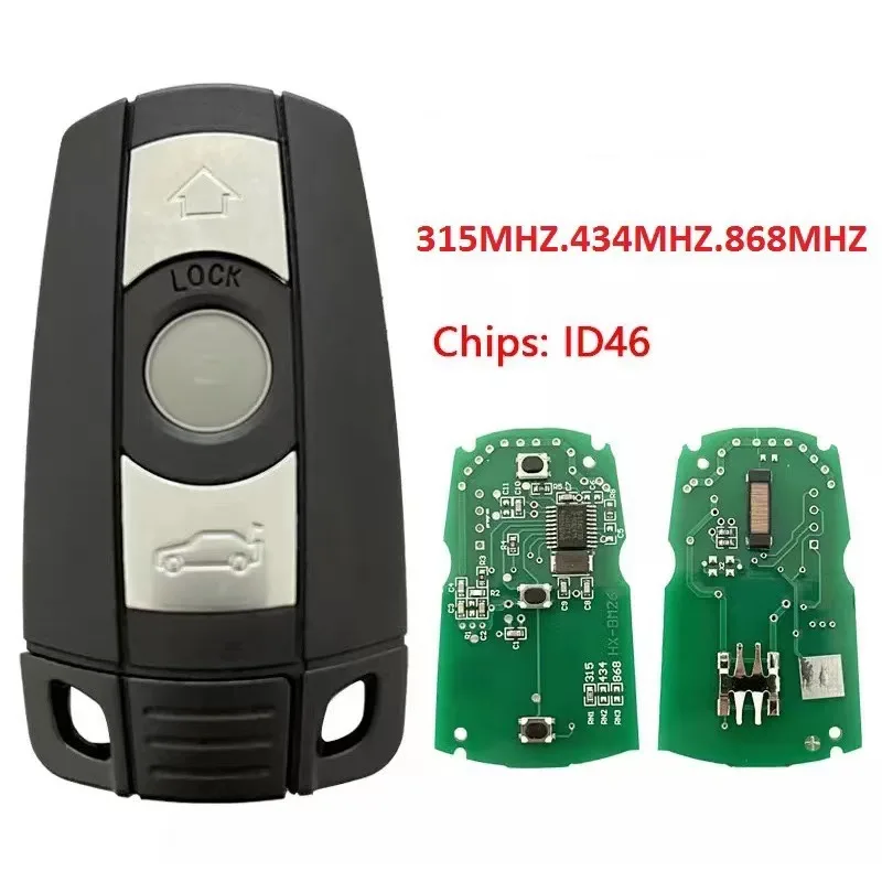 

For BMW 3 button key smart key 315/434/868MHZ. ID46. PCF7945