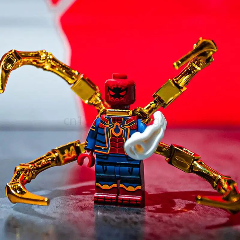 Совместим с LEGO reprint новый запас Человек-паук Детский пазл сборный игрушечный