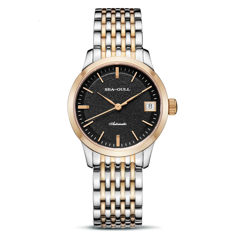 Seagull Automatic Mechanical Watches For Couple Watch Classic Business Wristwatch Calendar Steel Belt For Men Lady Lover's Watch