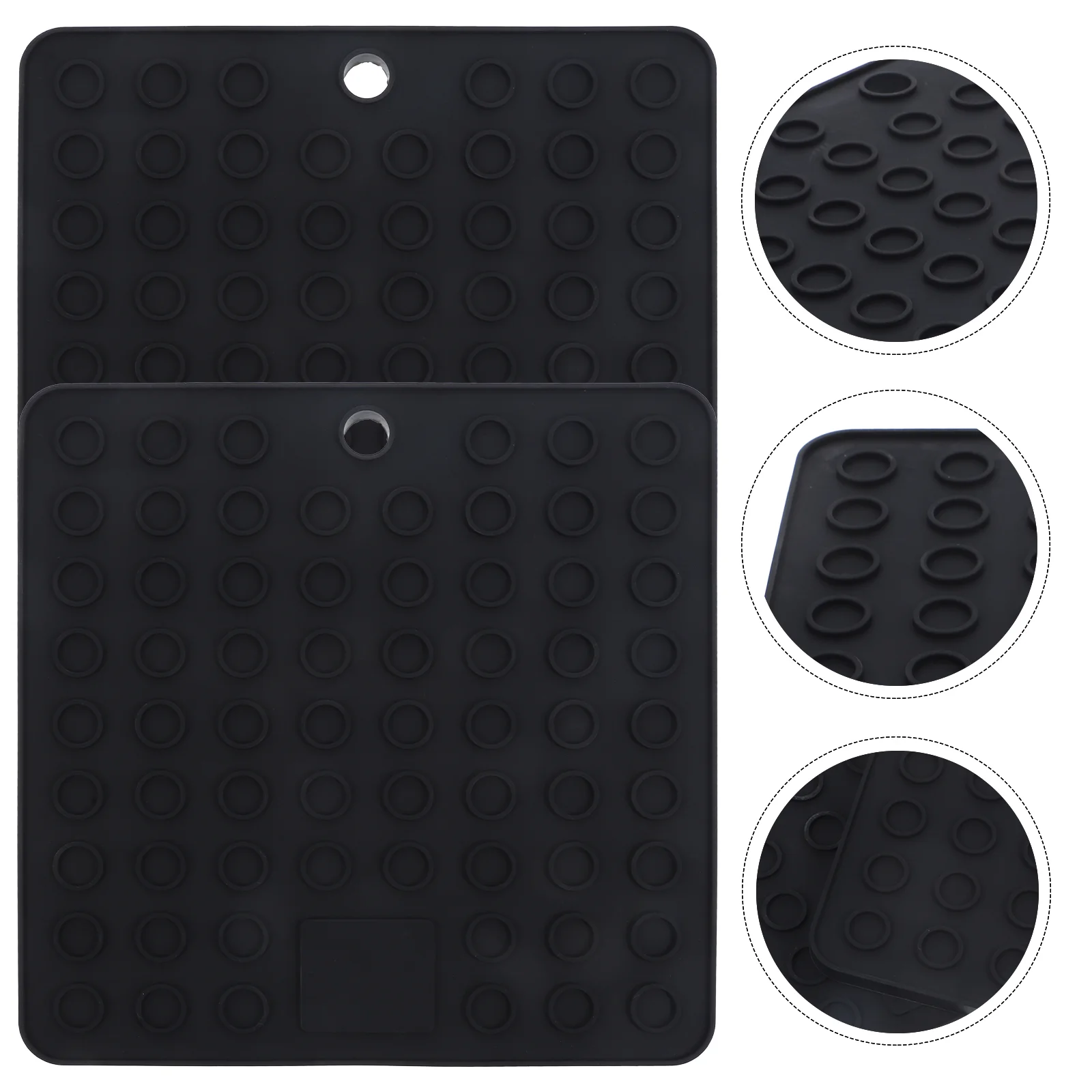 

2pcs Dish Drying Mat Silicone Drying Mat Kitchen Counter Cushion Heat Resistant Mat