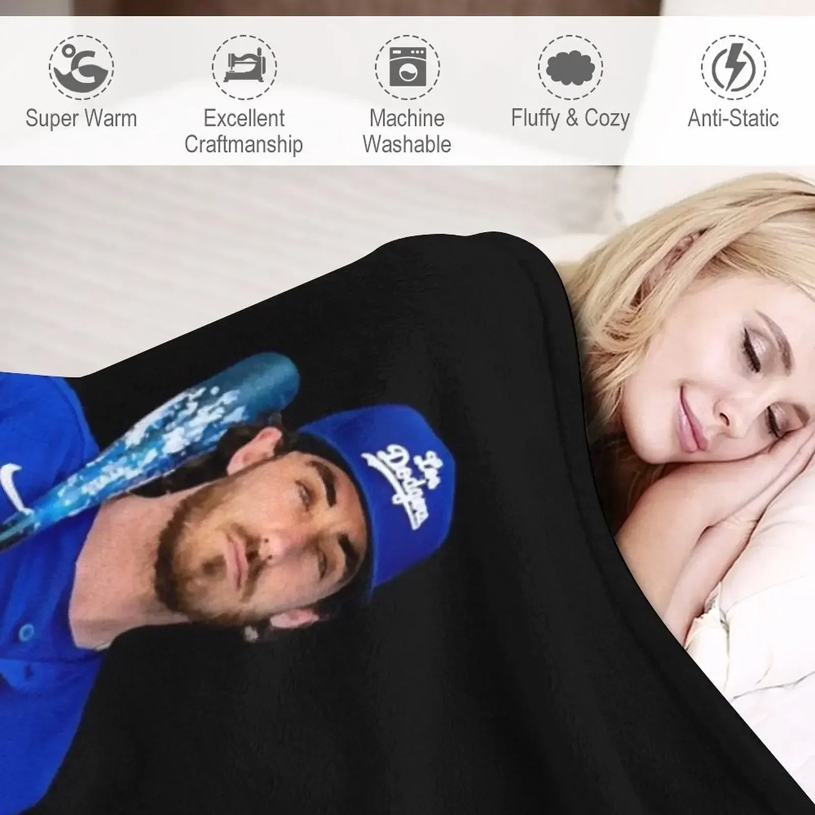 Подарки для влюбленных подарок Cody Bellinger любителей кино одеяло милые плюшевые