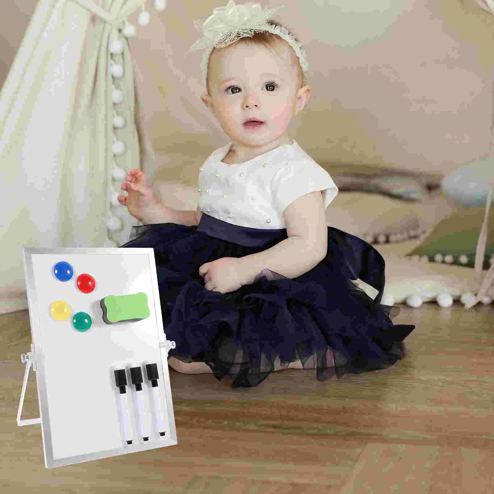 

Board Whiteboard Erase White Drawing Dry Learning Memo Sided Double Easelstandportable Erasable Mini Notice Do Off Wipe