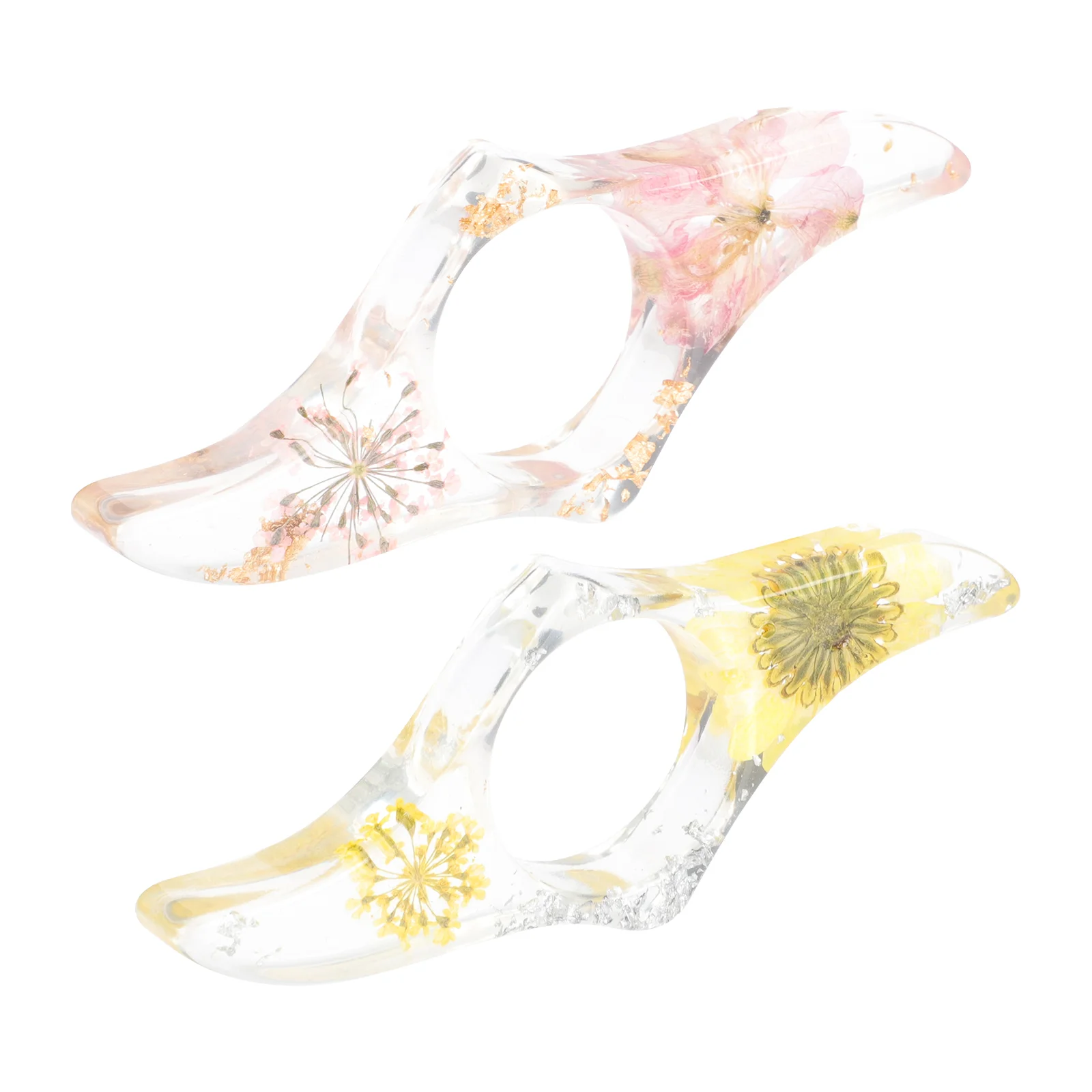 

2 Pcs Dried Flowers Book Press Clear Bookshelf Thumb Page Holder Epoxy Reading Aids