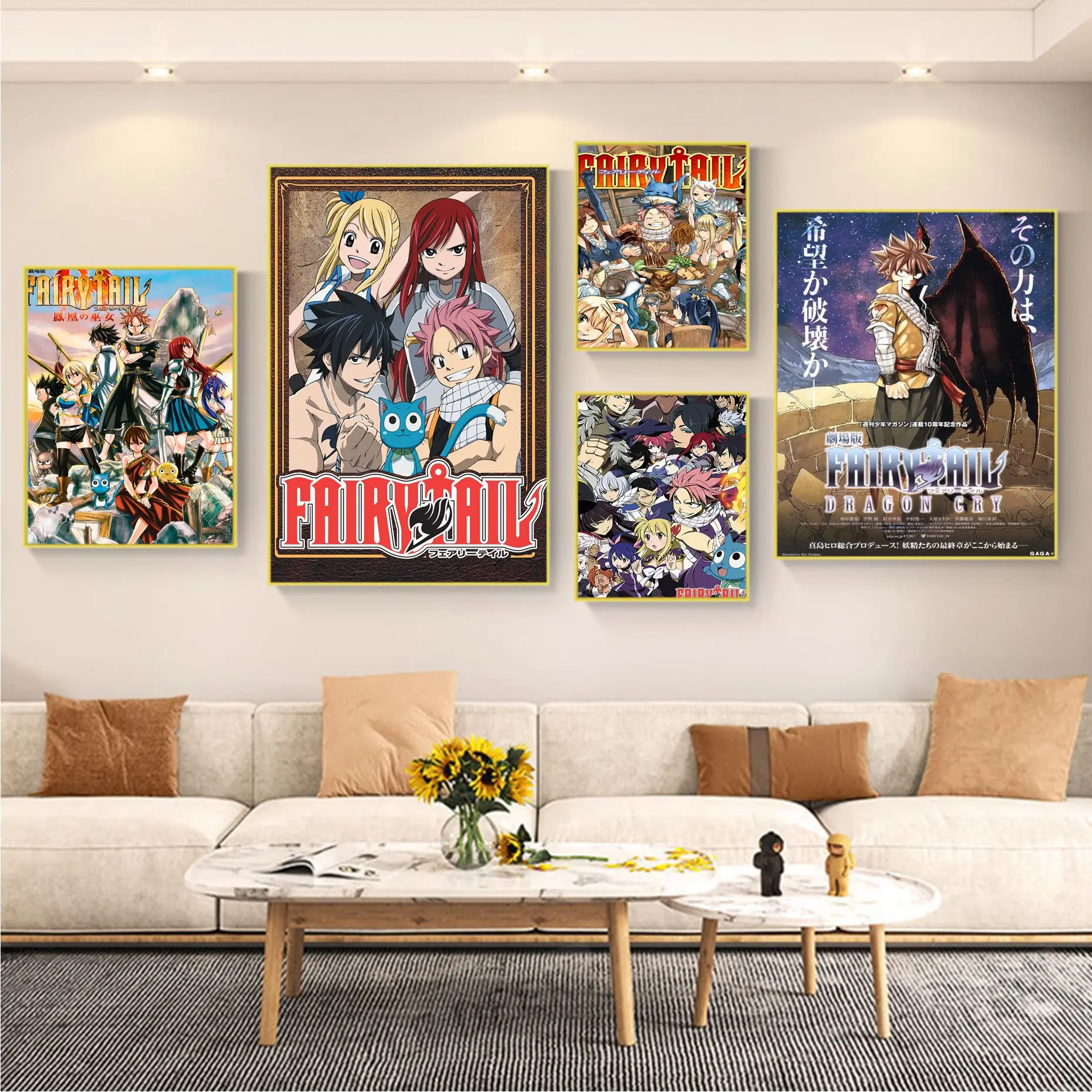 

Anime Fairy Tail Whitepaper Poster Whitepaper Sticker DIY Room Bar Cafe Stickers Wall Painting