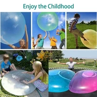 kids bubble ball balloon blowing transparent bubble inflatable ball party games toys baby shower water filled bubble ball toy