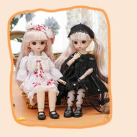 new 30cm doll 21 movable joints bjd 12 inch makeup princess dress up dolls 3deyes dolls with fashion clothes for girls toy