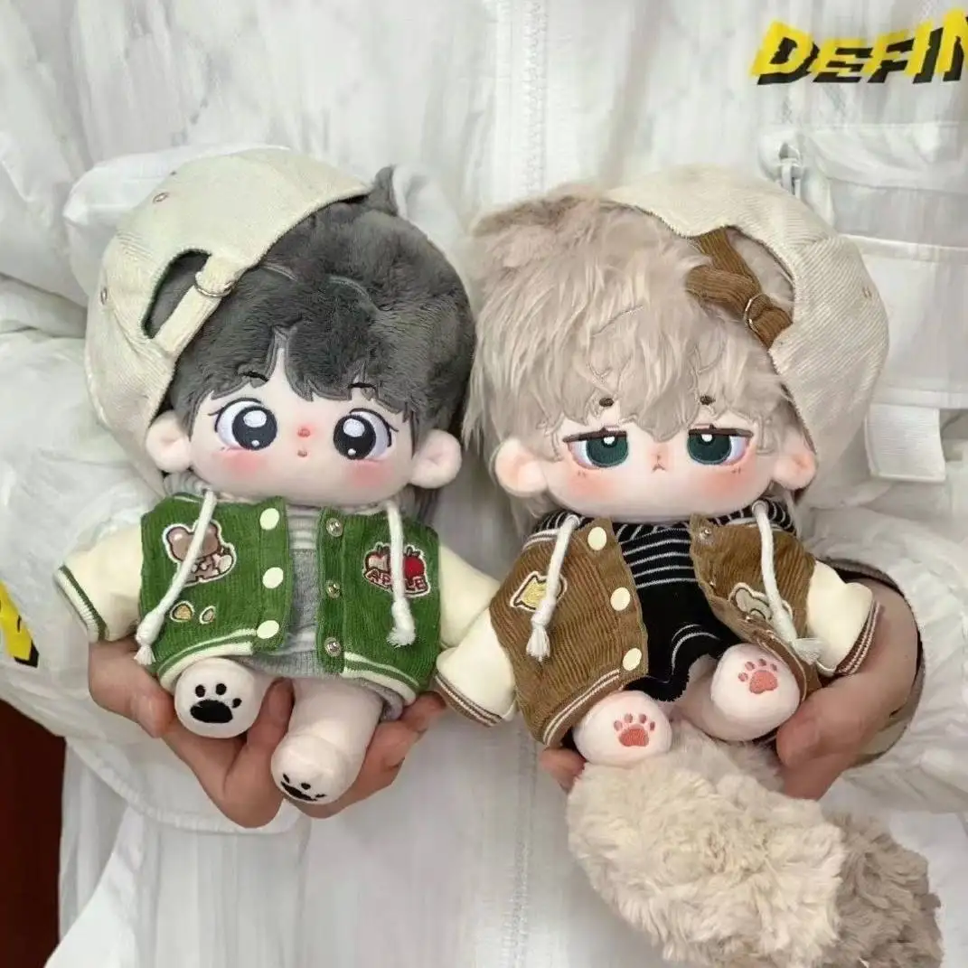 

Новое поступление 20 см Одежда для кукол мини Kpop Skz бейсбольные куртки модное пальто плюшевая хлопковая набивная кукла Kpop подарки для детей