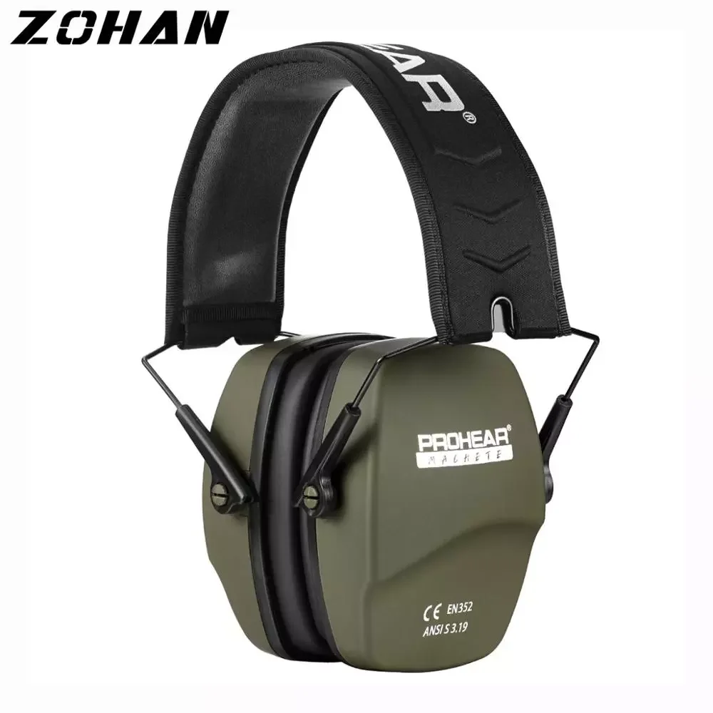 

ZOHAN Shooting Ear Protection Safety Earmuffs Noise Reduction Slim Passive Hearing Protector for Huning NRR26dB