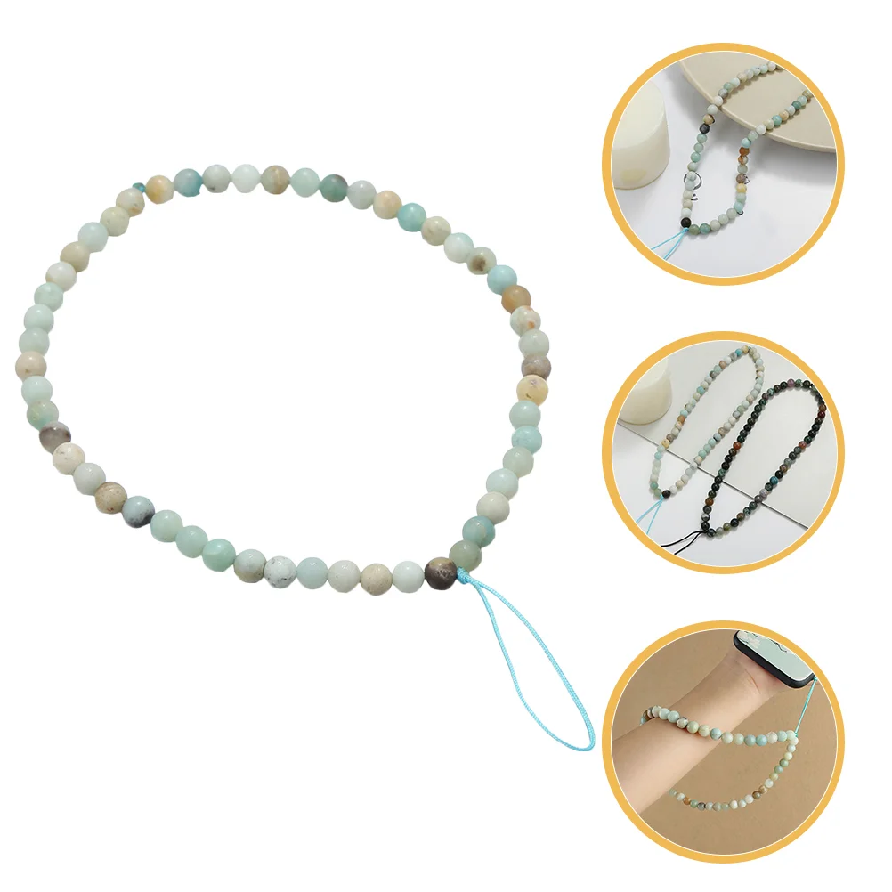 

Phone Lanyard Natural Stone Phone Chain Anti-lost Beaded Phone Hanging Chain