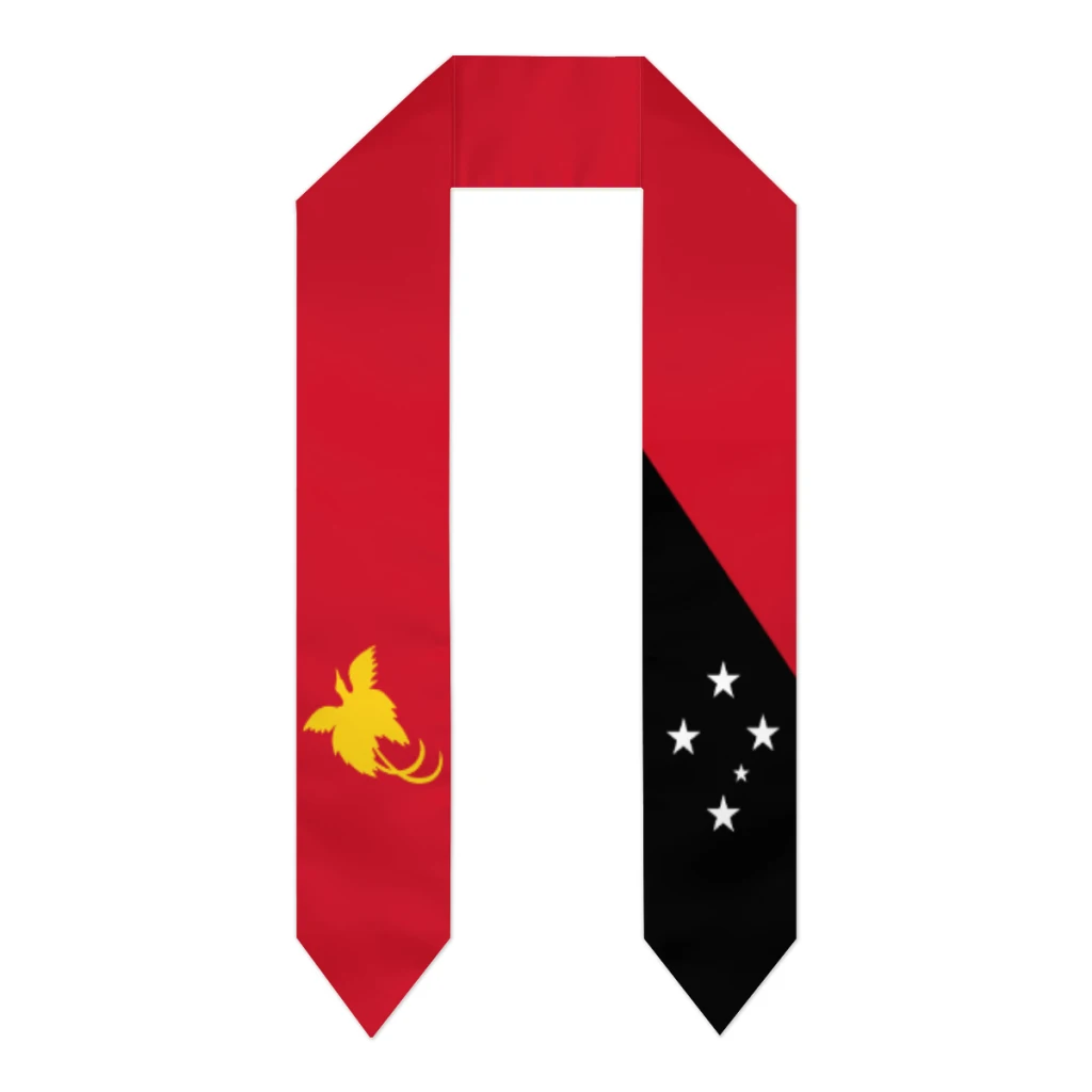 Выпускной пояс шарф с флагом Папуа-Новой Гвинеи шаль-палантин сапфировый синий