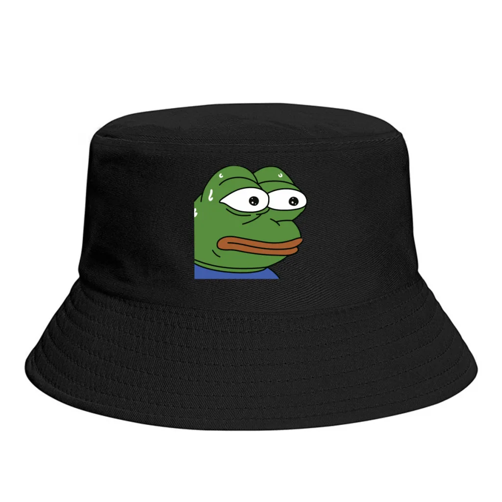 

Панама monkaS Emote Pe для мужчин и женщин, толстая шляпа от солнца, для кемпинга, с рисунком лягушки, Мужская/Женская