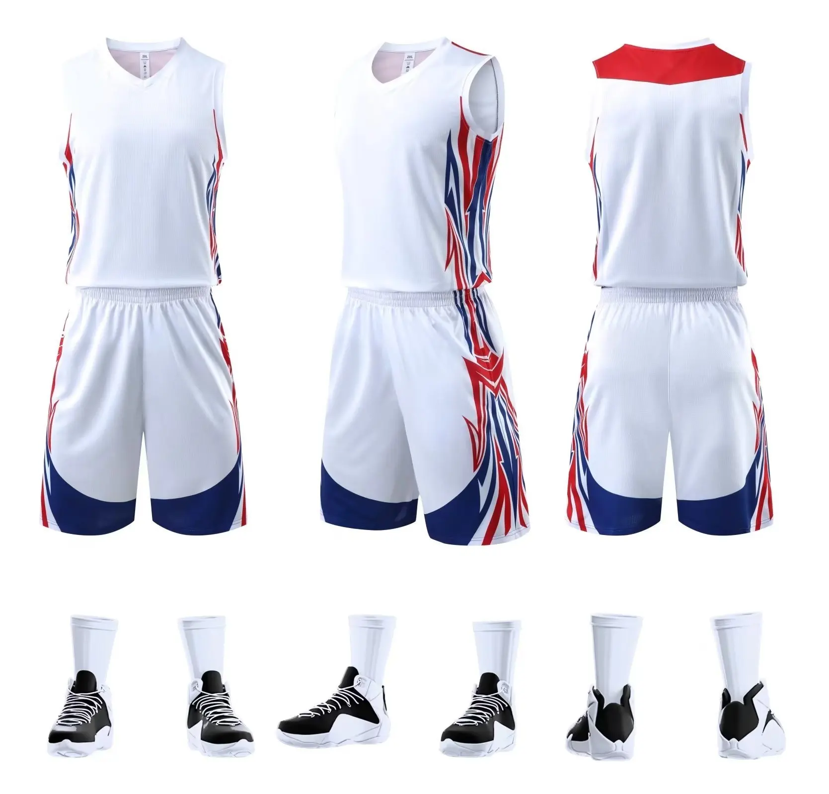 Top New 2022 23 Kids Basketball Jerseys Set Child girl Basketball jerseys Training NBA sampe James 6 dunk through the air jersey