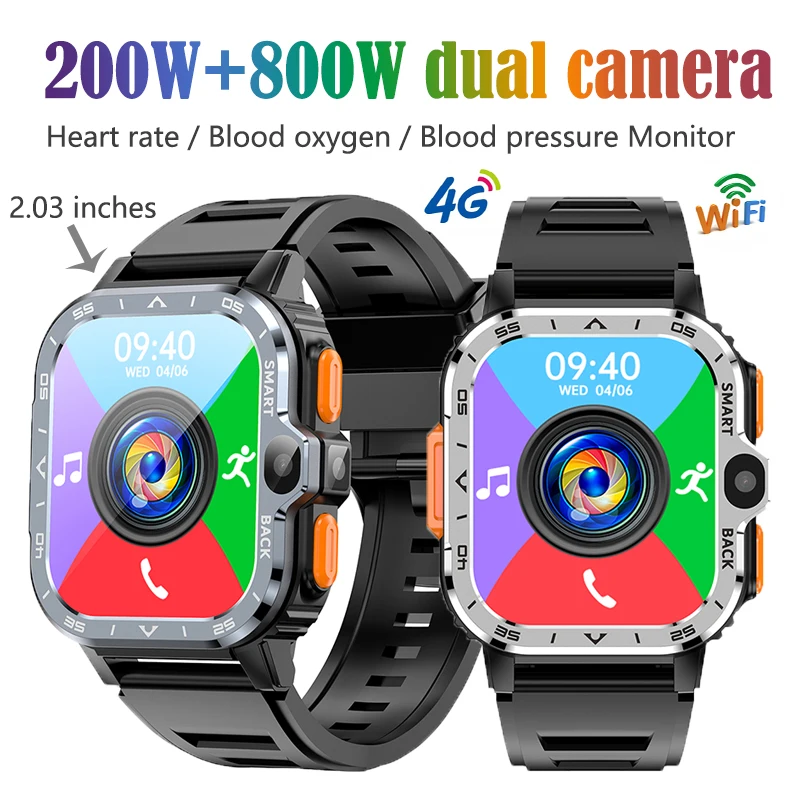 2023 5G 4G net PGD WATCH Android Smart Watch Men women HD Dual Camera 128G Memory inteligente SmartWatch Fast Internet Access