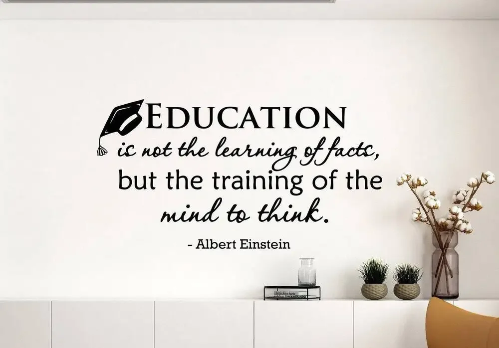 Развивающие цитаты виниловые наклейки на стену Эйнштейн вдохновляющие школьные