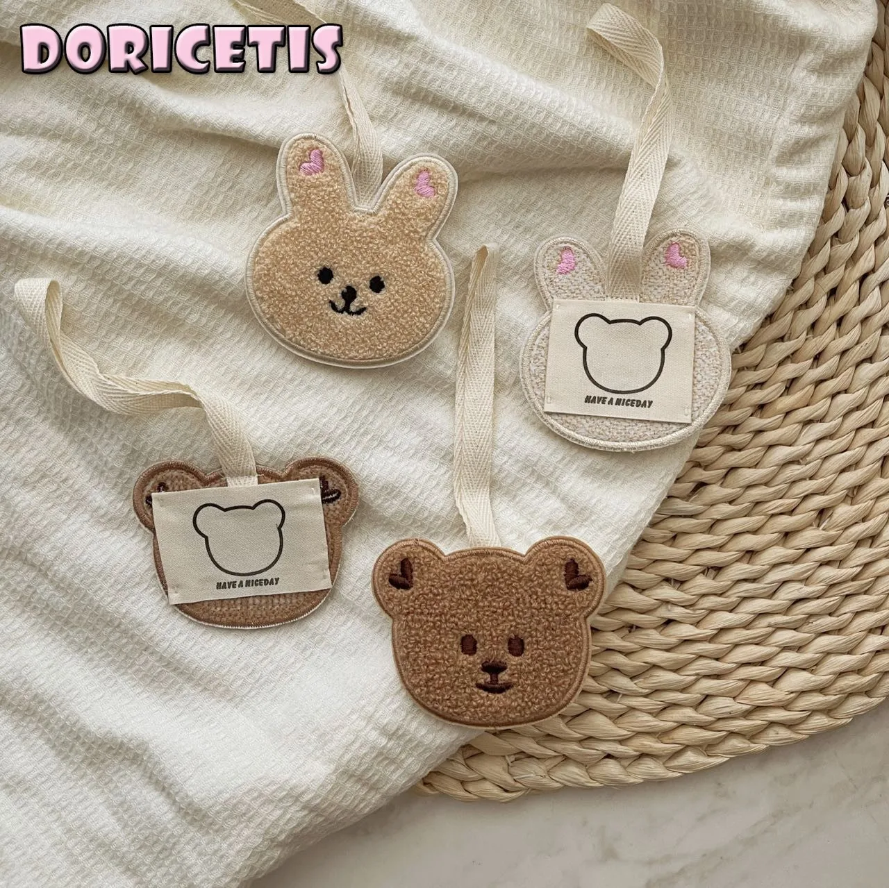 

Бирка с именем младенца, милая подвеска в форме медведя, кролика, сумки для мамы, украшения, детские наклейки с именем, список детских аксесс...