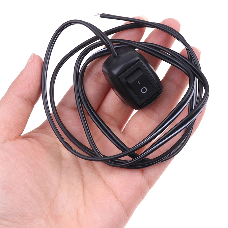 

DC 12V Universal Black Car Switch Paste Type Toggle Switch with Cable 1m for Fog Ring Drive Lights